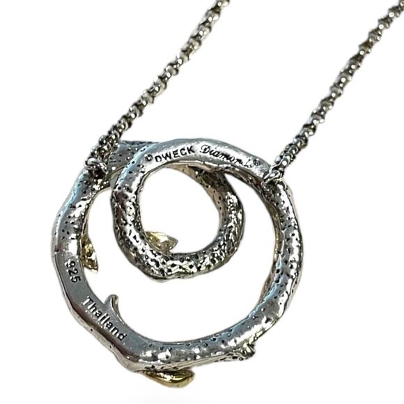 Stephen Dweck Circular Vine Pendant Necklace, 18k YG, .925 & Dweck Diamonds - Picture 3 of 8